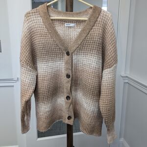 Tan Ombre Cardigan Sweater, 2X
